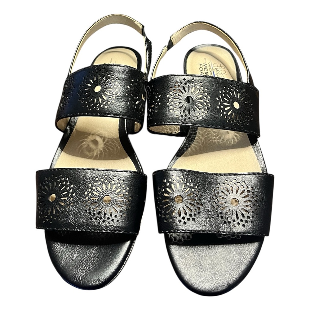 LifeStride Velocity Memory Foam Corinne Open Toe Stretch Slingback Sandals SZ 7 - Picture 2 of 8